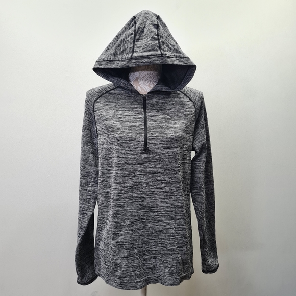 Betabrand x MPG Quarter Zip Hoodie Pullover Dark Grey/ Black Size M/L - Picture 2 of 16